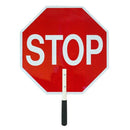 Stop/Slow Plastic Traffic Paddle, Reflective, 12" PVC Handle, 1/Each