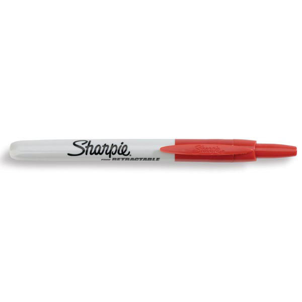 Sharpie® Retractable Permanent Marker, Red, 1/Each
