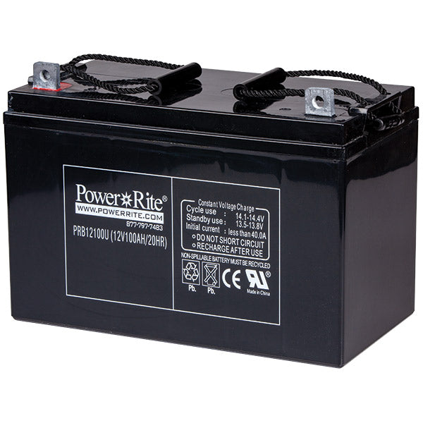 Power Rite® Battery, 12V, 100 Ah (Nut & Bolt Connection), 1/Each