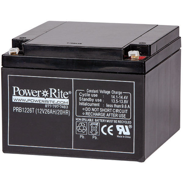 Power Rite® Battery, 12V, 26 Ah, 1/Each