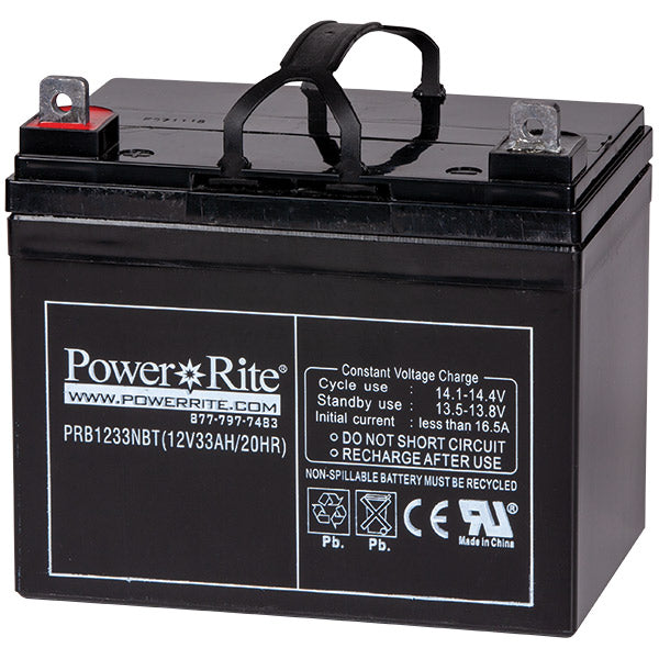 Power Rite® Battery, 12V, 33 Ah (Nut & Bolt Connection), 1/Each