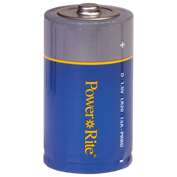 Power Rite® D Alkaline Battery, 2/Pkg