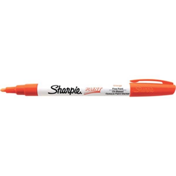 Sharpie® Paint Marking Pen, Fine, Orange, 1/Each