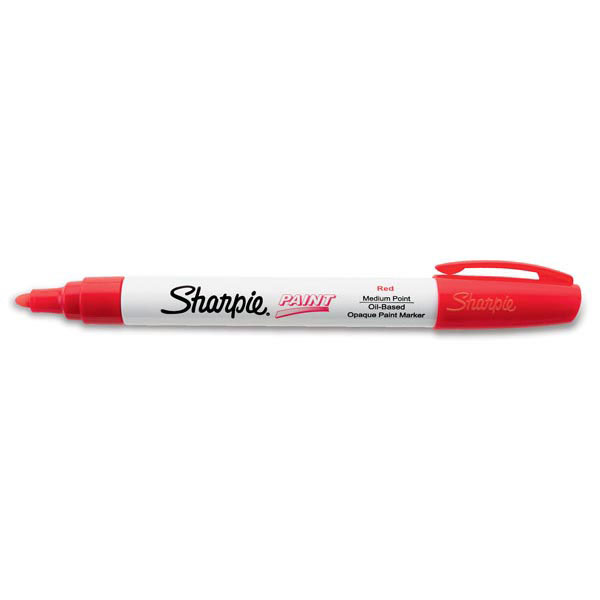 Sharpie® Paint Marking Pen, Medium, Red, 1/Each