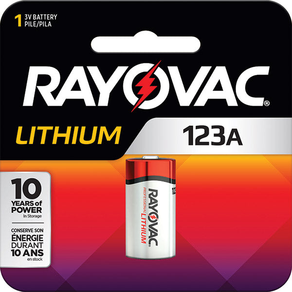 Rayovac® 123A 3V Photo Lithium Battery, 1/Each