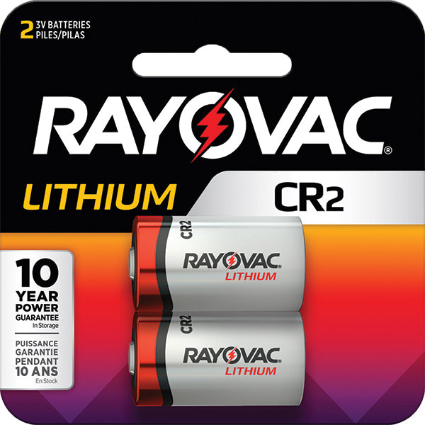 Rayovac® CR2 3V Photo Lithium Batteries, 2/Pkg