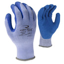 Radians® Crinkle Latex Palm Coated Gloves, Small, Blue, 1/Pair