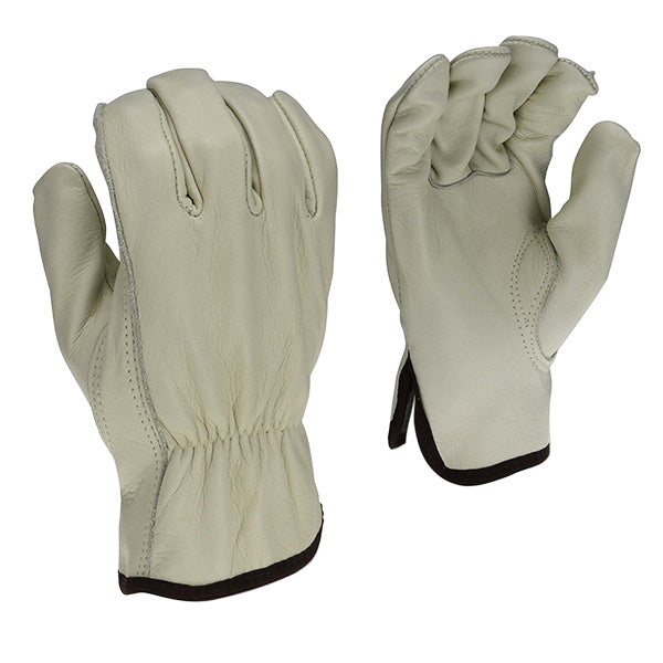Radians® Standard Grain Cowhide Leather Driver Gloves, 2X-Large, Gray, 1/Pair