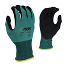 Radians® AXIS™ Cut Protection Level A2 Foam Nitrile Coated Gloves, 2X-Large, Green/Black, 1/Pair