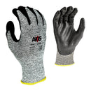 Radians® AXIS™ Cut Protection Level A4 Work Gloves, Large, Gray/Black, 1/Pair