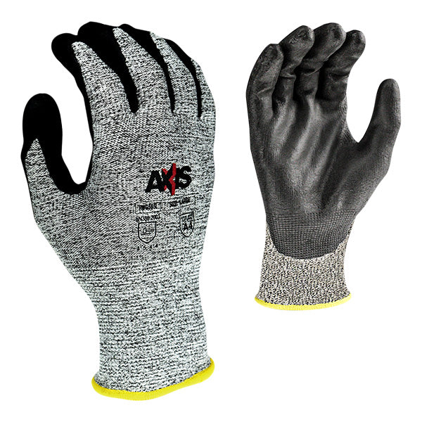 Radians® AXIS™ Cut Protection Level A4 Work Gloves, 2X-Large, Gray/Black, 1/Pair