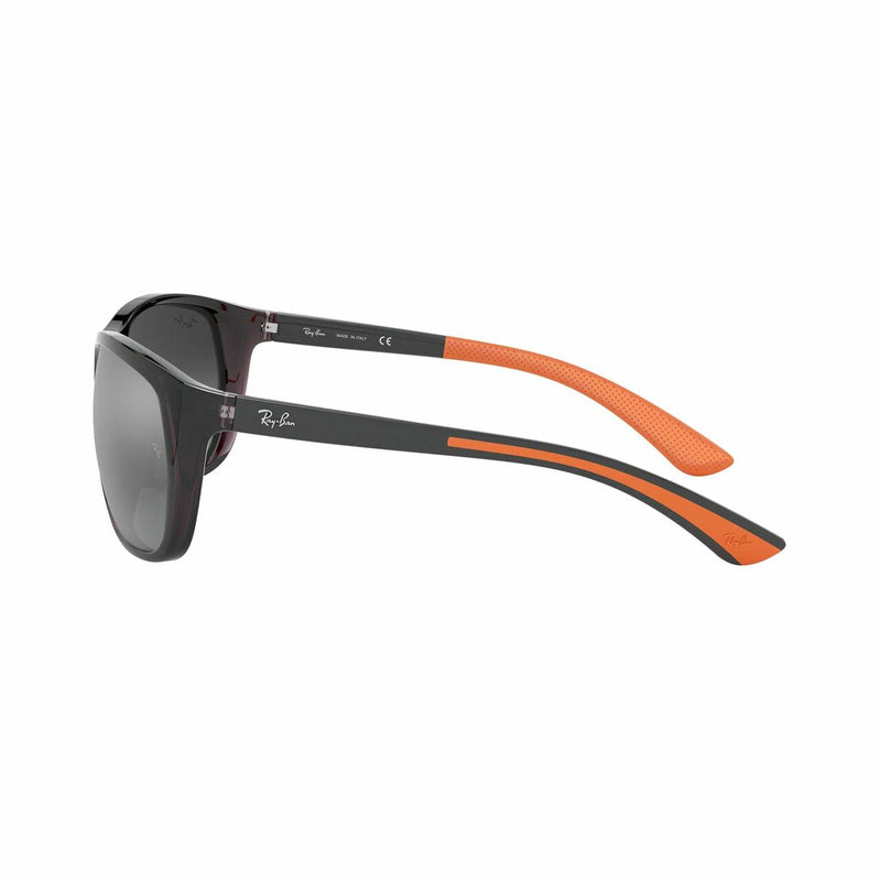 Ray-Ban RB4307-643988 Transparent Grey Square Grey Gradient Mirror Lens Men's Sunglasses
