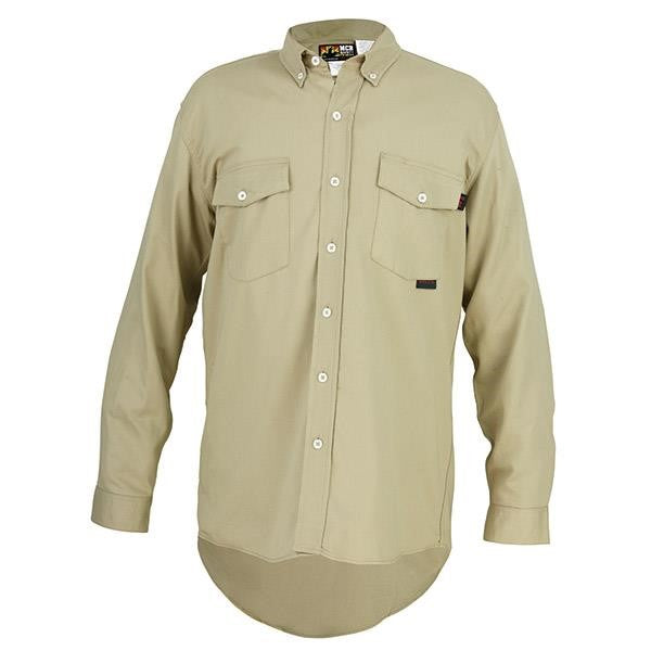 MCR Safety® Max Comfort™ FR Shirt, Large, Tan, 1/Each