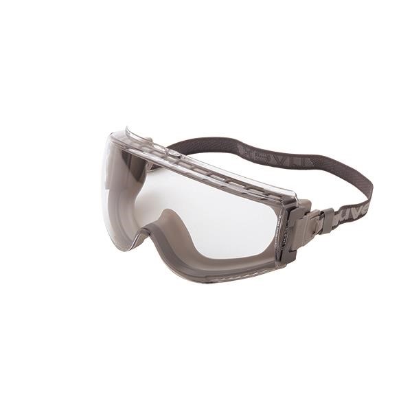 Honeywell Uvex® Stealth® Goggles, Gray Body, Clear Uvextreme® Lens, & Fabric Headband, 1/Each