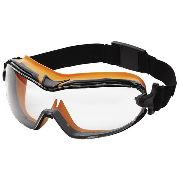 SureWerx™ Sellstrom® GM500 Series Safety Goggles, Orange/Black Body, Clear Lens, 1/Each