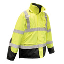 Radians® Three-In-One Weatherproof Parka, Large, Hi-Vis Green/Black, 1/Each