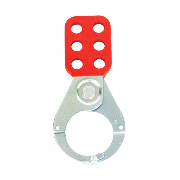 TruForce™ Safety Lockout Hasp, High-Security Steel w/ Tab & 1 1/2" Jaws, 1/Each