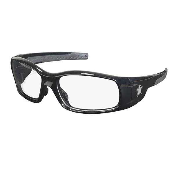 MCR Safety® Swagger® Eyewear, Black Frame, Clear Lens, 1/Each