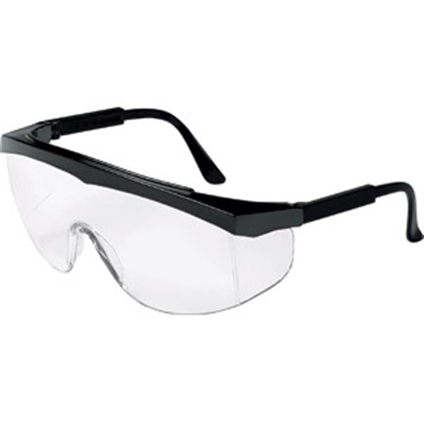MCR Safety® SS1 Series Eyewear, Black Frame, Clear Anti-Fog Lens, 1/Each