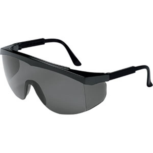 MCR Safety® SS1 Series Eyewear, Black Frame, Gray Lens, 1/Each