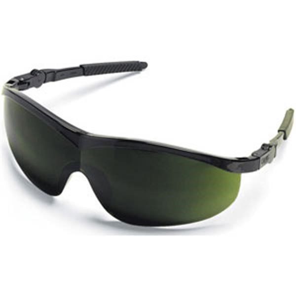 MCR Safety® ST1 Series Eyewear, Black Frame, Green Filter Shade 5.0 Lens, 1/Each