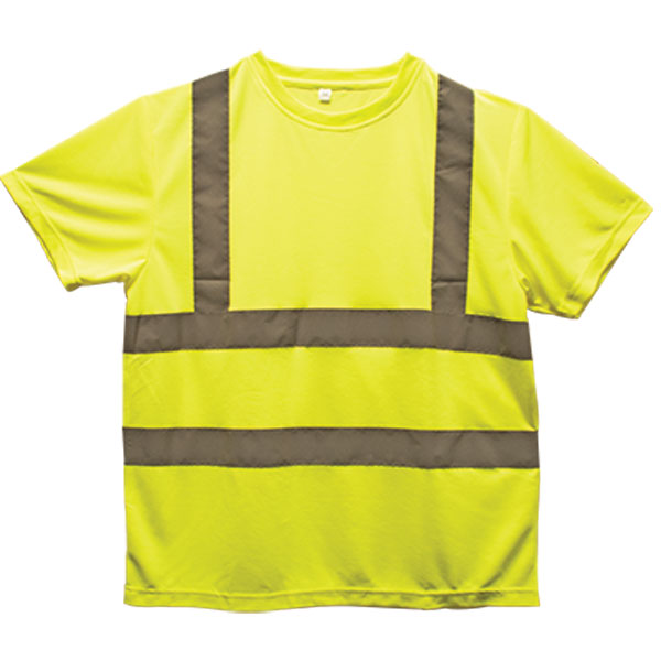 TruForce™ Class 2 Short Sleeve Safety T-Shirt, Large, Lime, 1/Each