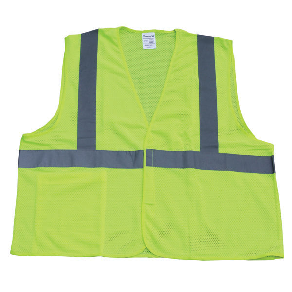 TruForce™ Class 2 Solid Mesh Safety Vest, 2X-Large, Lime, 1/Each