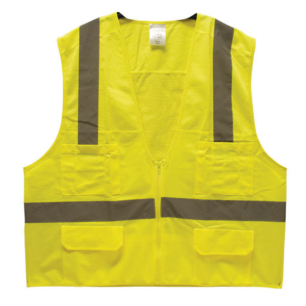 TruForce™ Class 2 Surveyor's Safety Vest, 2X-Large, Lime, 1/Each