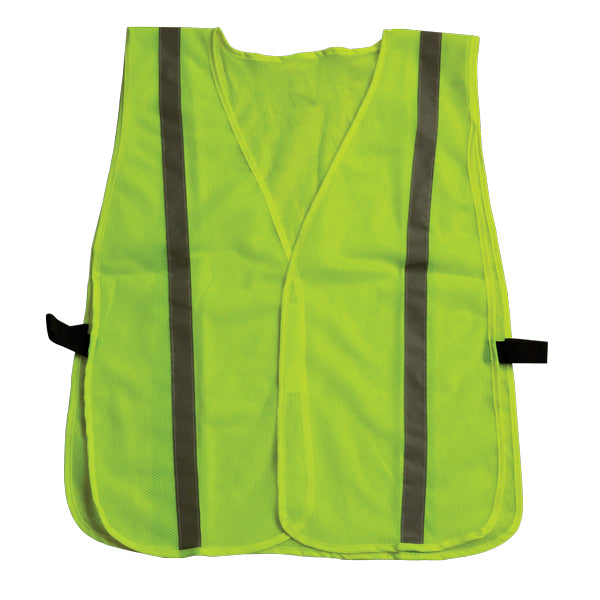 TruForce™ General-Purpose Mesh Safety Vest, Lime w/ 1" Silver Stripes, 1/Each