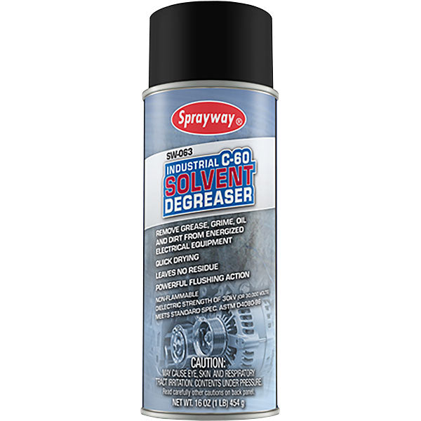 Sprayway® C-60 Industrial Solvent Degreaser, 16 oz Aerosol, 12/Case