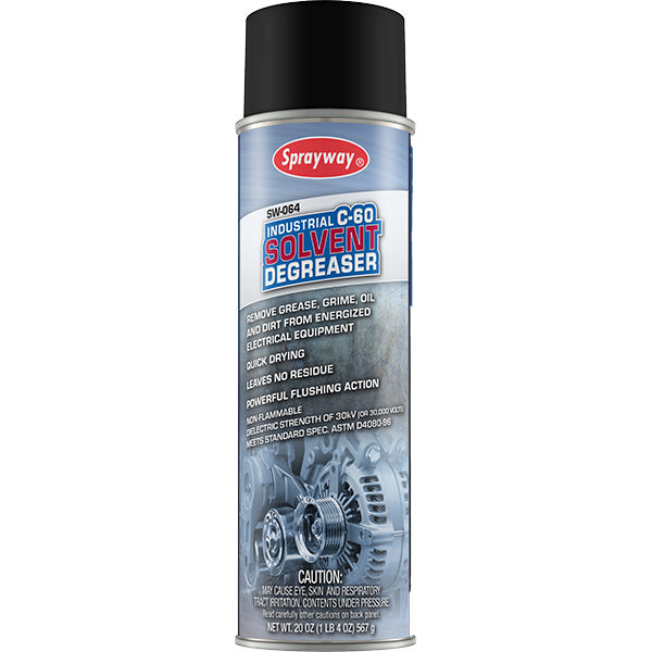 Sprayway® C-60 Industrial Solvent Degreaser, 20 oz Aerosol, 12/Case