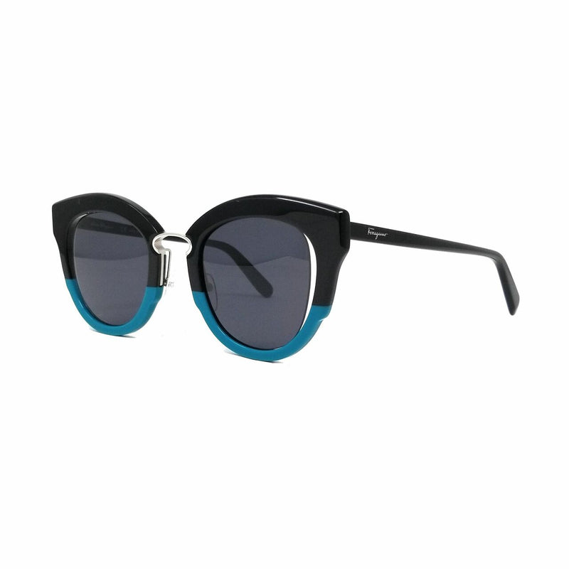 Salvatore Ferragamo SF830S-968 Black Jade Vine Cat-Eye Grey Lens Women's Sunglasses