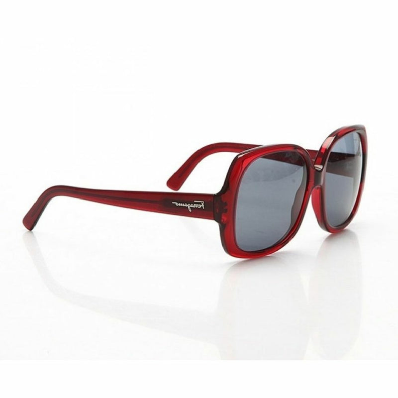 Salvatore Ferragamo 2166-113/87 Red Oversize Grey Lens Women's Sunglasses