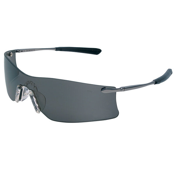 MCR Safety® Rubicon® Eyewear, Platinum Temple, Gray Anti-Fog Lens, 1/Each