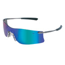 MCR Safety® Rubicon® Eyewear, Platinum Temple, Emerald Mirror Lens, 1/Each