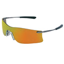 MCR Safety® Rubicon® Eyewear, Platinum Temple, Fire Mirror Lens, 1/Each