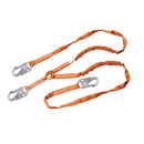 Honeywell Miller® Titan™ Shock-Absorbing Lanyard, Twin Leg w/ Locking Snap Hooks, 6', Orange, 1/Each