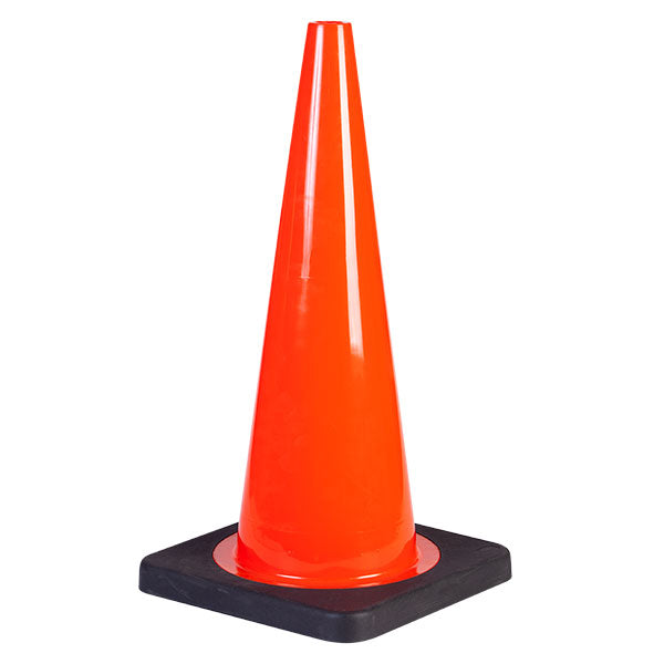 TruForce™ Traffic Cone, 28", 10 lb, Dayglow Orange w/ Rubberized Black Base, 1/Each