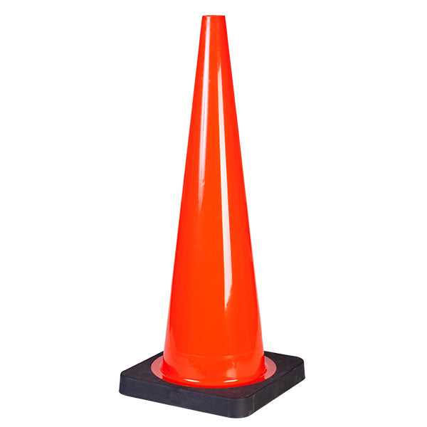 TruForce™ Traffic Cone, 36", 12 lb, Dayglow Orange w/ Rubberized Black Base, 1/Each