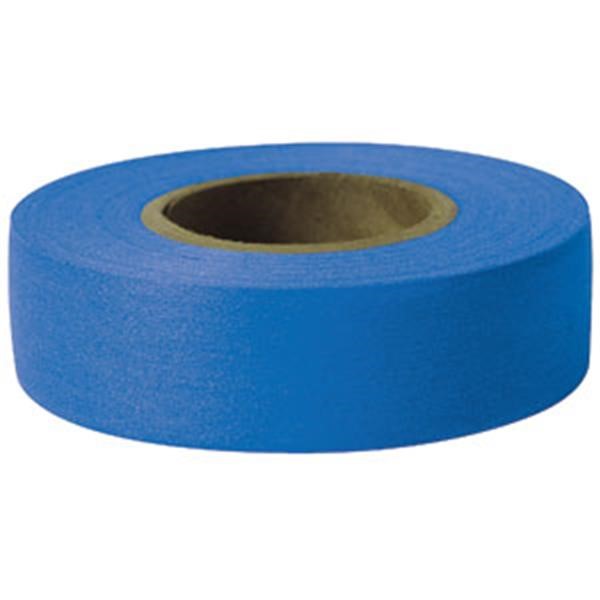 Presco Solid-Color Roll Flagging, Standard, Taffeta, 1 3/16" x 300', Blue, 12/Case
