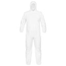 Lakeland MicroMax® Coveralls w/ Hood & Elastic Wrists & Ankles, X-Large, White, 25/Case