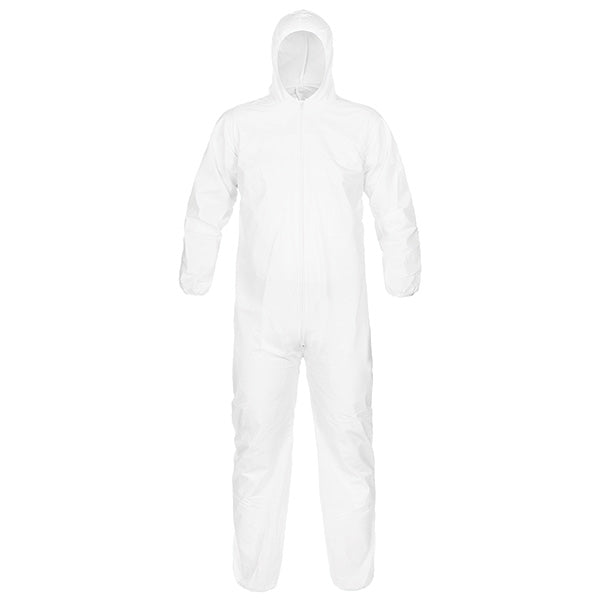Lakeland MicroMax® Coveralls w/ Hood & Elastic Wrists & Ankles, X-Large, White, 25/Case