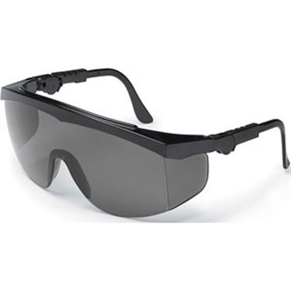 MCR Safety® Tomahawk® Eyewear, Black Frame, Gray Lens, 1/Each