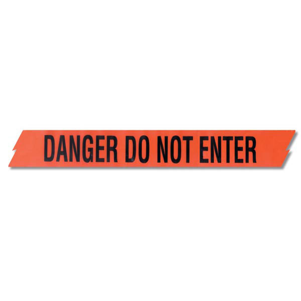 Presco Barricade Tape, 2.5 mil, "Danger Do Not Enter", Red, 1/Each