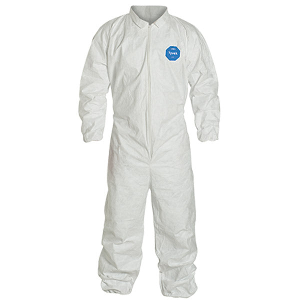 DuPont™ Tyvek® 400 Coveralls w/ Elastic Wrists & Ankles, 2X-Large, White, 25/Case