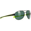 TAG Heuer LRS 0253 309 Black / Green 62mm Polarized Green Lens Aviator Sunglasses