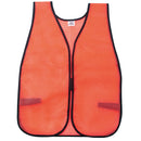 MCR Safety® General-Purpose Mesh Vest, Orange w/o Stripes, Universal, 1/Each