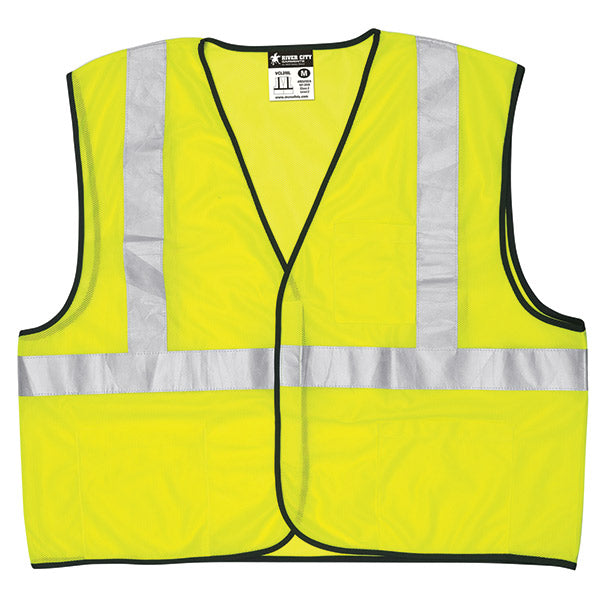 MCR Safety® Luminator™ Class 2 Economy Solid Mesh Vest, 3X-Large, Lime, 1/Each