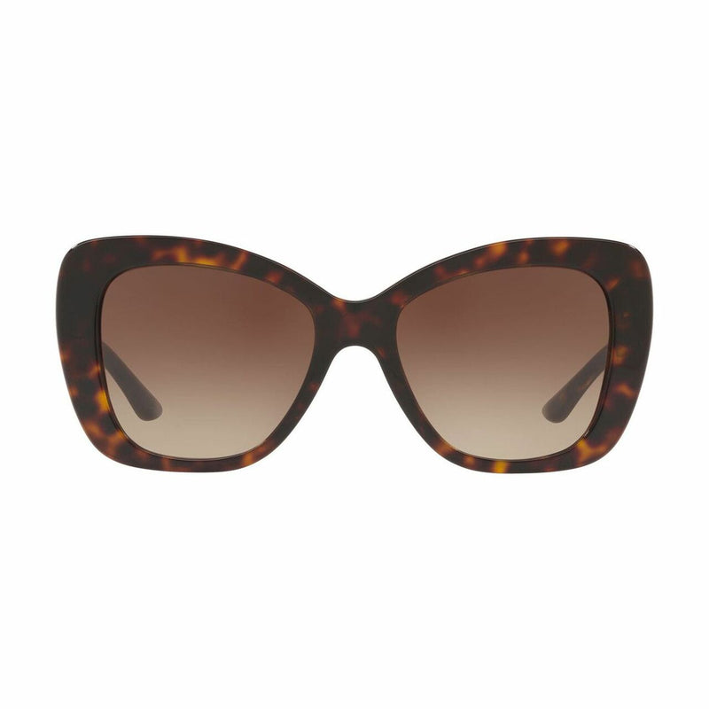 Versace VE4305Q-108/13 Dark Havana Oversize Plastic Gradient Brown Lens Women's Sunglasses