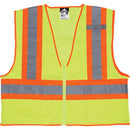 MCR Safety® Luminator™ Class 2 Two-Tone Mesh Vest, Large, Lime, 1/Each